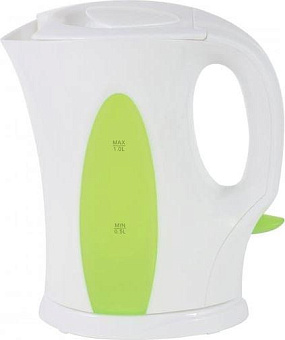 ATLANTA ATH-2306 white/green (1л. пластик) Чайник электрический