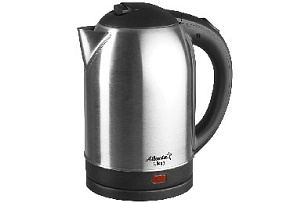 ATLANTA ATH-2432 (1,8л. металл) черный\серебристый Чайник электрический