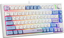 DEFENDER (45318) Novis GK-318 RU,белый/голубой Клавиатура DEFENDER (45318) Novis GK-318 RU,белый/голубой