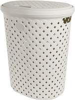 PLAST TEAM PT408711048 Rattan 42л 415х330х510мм молочный туман Корзина для белья