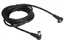 REXANT (18-0014) TV PLUG-TV JACK 3м угловой, черный Коаксильный кабель