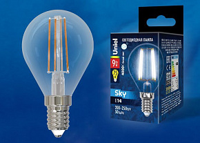 UNIEL (UL-00005173) LED-G45-9W/4000K/E14/CL PLS02WH Лампочки светодиодные