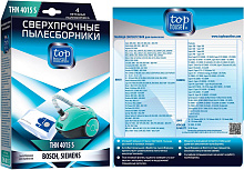 TOP HOUSE THN 4015 S Сверхпрочные нетканые пылесборники с антибактериальной обработкой, 4 шт (392470)