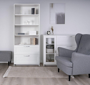 ГУД ЛАКК 2.02.07.110.1 СИРИУС стеллаж 2 ящика 78х190 белый RU (2 пак.)