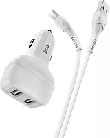 HOCO (6931474727763) Z36 White АЗУ 2USB 2.4A для micro USB АЗУ