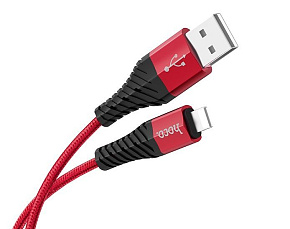 HOCO (6931474710536) X38 USB (m) - 8 Pin (m) 1.0M - красный Дата-Кабель 8 Pin