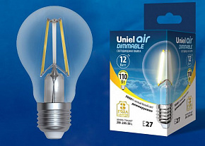 UNIEL (UL-00005183) LED-A60-12W/3000K/E27/CL/DIM GLA01TR Лампочка