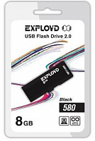 EXPLOYD 8GB-580-черный [EX-8GB-580-Black] USB флэш-накопитель