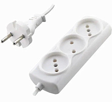 РАДИСТ (2724) б/з 1,5м, 3 розетки, белый Удлинитель