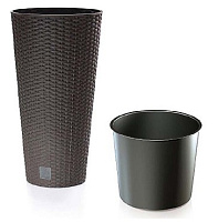 PROSPERPLAST Кашпо RATO SQUARE DRTS300-440U венге 2пр 14 и 35л Кашпо PROSPERPLAST Кашпо RATO SQUARE DRTS300-440U венге 2пр 14 и 35л