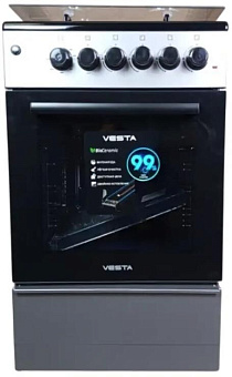 VESTA Valencia VGE 50 10-E Ex с VD серый Газоэлектрическая плита VESTA Valencia VGE 50 10-E Ex с VD серый