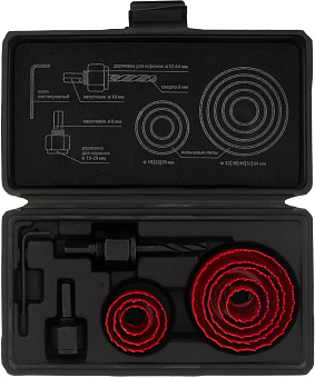 MATRIX Набор кольцевых пил по дереву, 19-64 мм, 11 предметов 70473