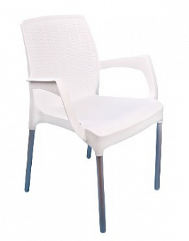 АЛЬТЕРНАТИВА М6325 кресло Прованс (белый) Мебель из пластика