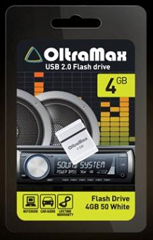 OLTRAMAX 4GB 50 белый [OM004GB-mini-50-W] USB флэш-накопитель