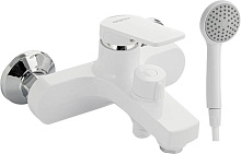 BRIMIX 5577 Смеситель для ванны, с коротким изливом, шаровый, из высокопрочного АБС пластика, цвет БЕЛЫЙ Смесители