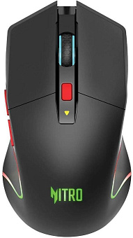 ACER Мышь Nitro OMR304 черный оптическая 3200dpi беспров. BT/Radio USB 6but (ZL.MCECC.01Z)
