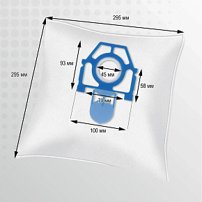 TOPPERR BS 50 Пылесборник синтетический для пылесоса Bosch, Zelmer, Bork (BBZWD4BAG) 3 шт + 1 ф