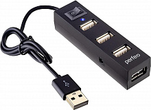 PERFEO (PF D0798) USB-HUB 4 Port, (PF-H045 Black) чёрный USB разветвитель
