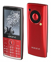 MAXVI P19 wine-red Мобильный телефон