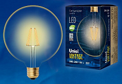 UNIEL (UL-00002358) LED-G125-8W/GOLDEN/E27 GLV21GO Лампы светодиодные VINTAGE