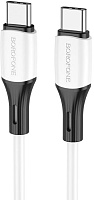 BOROFONE (6974443384819) BX79 силикон 1м USB 3.0A PD 60W для Type-C Type-C White 1 м Кабель