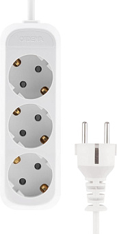 CADENA 2 гн MID 1,5м сз ПВС 3*1 10А белый