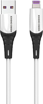 MORE CHOICE (4620202550026) K35i USB 2.4A для Lightning 8-pin силикон - 1м White Кабель