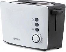 VITEK VT-7166 черный/белый Тостер