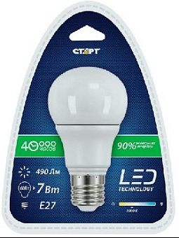 СТАРТ (17294) LEDGLSE27 7W30 WS Лампа светодиодная