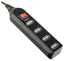 PERFEO (PF_A4884) USB-HUB 4 Port, (PF-HYD-6001H) чёрный USB-концентратор