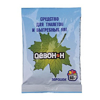 ЭКУМ Порошок Девон-Н 60 г. (для биотуалетов, выгребных ям, удаления запахов и загрязнений) 324234 Биотуалет