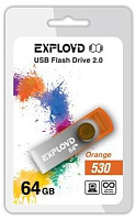 EXPLOYD 64GB 530 оранжевый USB флэш-накопитель