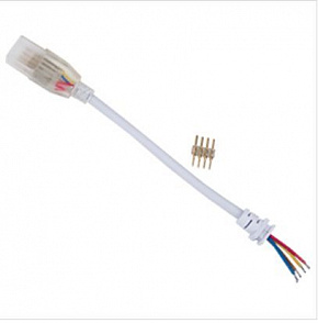 ECOLA SCJM14ESB LED STRIP 220V CONNECTOR кабель RGB 150мм с муфтой и разъемом IP68 для ленты RGB 14X7 аксессуары для светильников