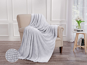 ОРИОН НФ-00003263 Wellsoft luxe/Шахматка, серый/1,5 сп Плед