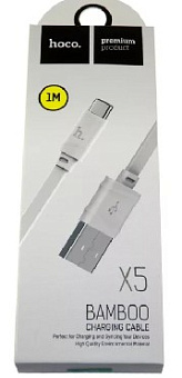 HOCO (6957531042709) X5a USB (m) - TYPE-C (m) 1.0m - белый Кабель