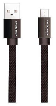 MORE CHOICE (4627151194462) K20m USB 2.1A для micro плоский USB - 1м Black Кабель