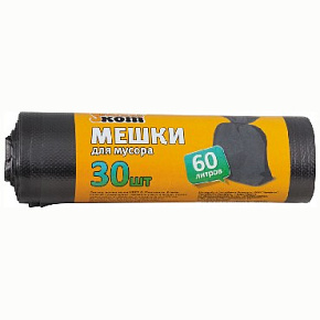 РЫЖИЙ КОТ мешки для мусора 60л 30шт/рул (003929) Мешки д/мусора