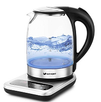 KITFORT КТ-657 нержавеющая сталь/черный (стекло) Чайник KITFORT КТ-657 нержавеющая сталь/черный (стекло)