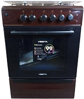 VESTA Valencia VKE 10-E Коричневый с VD Комбинированная плита VESTA Valencia VKE 10-E Коричневый с VD