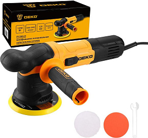 DEKO P1250-D, 125мм, 1250 Вт 083-1046 Шлифмашина полировальная орбитальная DEKO P1250-D, 125мм, 1250 Вт 083-1046