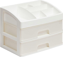 VIOLET для косметики 2 ящика (белый/перламутр) 330206 Органайзер