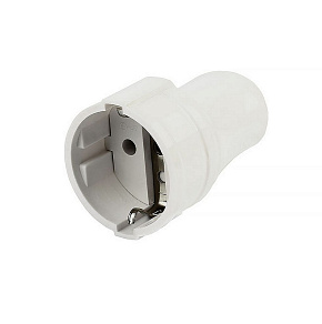 SMARTBUY (SBE-16-S01-wz) Штепсельное гнездо с заземлением белое 16А 250В Розетка