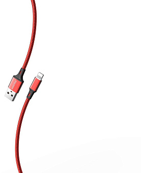 SMARTBUY (iK-512-S14rb) S14 Lightning красный/черн., 3 А, 1 м Кабель