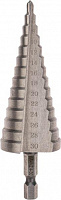 KRANZ (KR-12-6602) Сверло по металлу ступенчатое 4,0-30,0мм, 98мм, 62 HRC Сверло