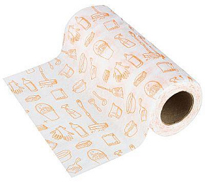 РЫЖИЙ КОТ Салфетки из спанлейса в рулоне с перфорацией 25*30см, 50 гр/м2, 20 шт. (008759) Салфетка