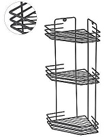 РЫЖИЙ КОТ Полка угловая трёхъярусная 20,5*20,5*52 см (термопластичное покрытие) графит (310870)