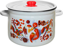 APPETITE 1с18с Паприка эмал цил 7,0л Кастрюля APPETITE 1с18с Паприка эмал цил 7,0л