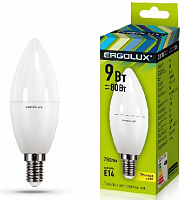 ERGOLUX (13167) LED-C35-9W-E14-3K Лампочка светодиодная