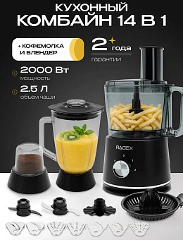 RAGEX R129-201, 2.5л, 1500Вт, темно-серый