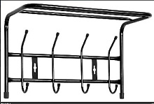 NIKA Вешалка настенная ВП4 (ВП4 черный) Вешалка